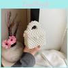 Stylish Girls' Bag 2024 New Style Chic Pvc Princess Pearl Handbag Cute Baby Girl Accessory Crossbody Bag