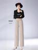 Women's High-Waist Cashmere Houndstooth Wide-Leg Pants - Versatile Autumn Fashion 2025