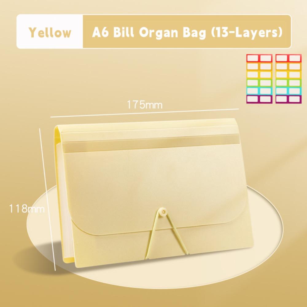 Vertical A6 Bill Storage Booklet Strap Design A6 File Folder  Receipt Collection