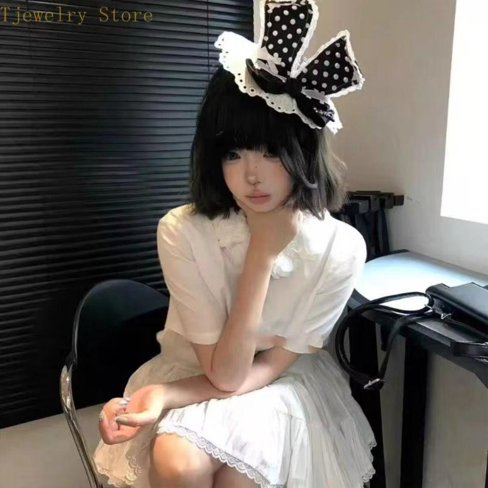 Nonslip Design Anime Bows Hair Clip Lightweight Sweet Barrettes Lolita Headgear Special Occasion