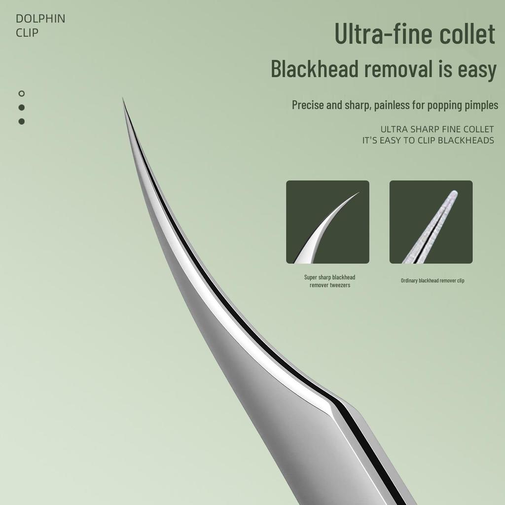 Dolphin Stainless Steel Ultra-Sharp Precision Pimple & Blackhead Removal Tool