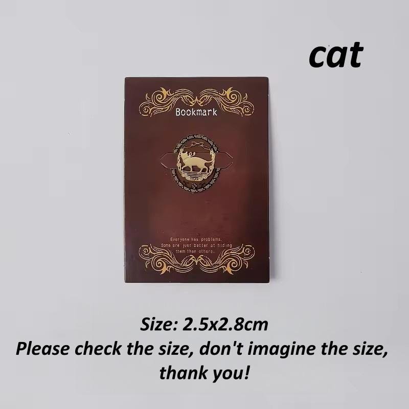 1PC Vintage Metal Lace Bookmark Heart Key Cat Deer Shape Paper Clips Aesthetic Novelty Page Holder Clip For Diaries And Books