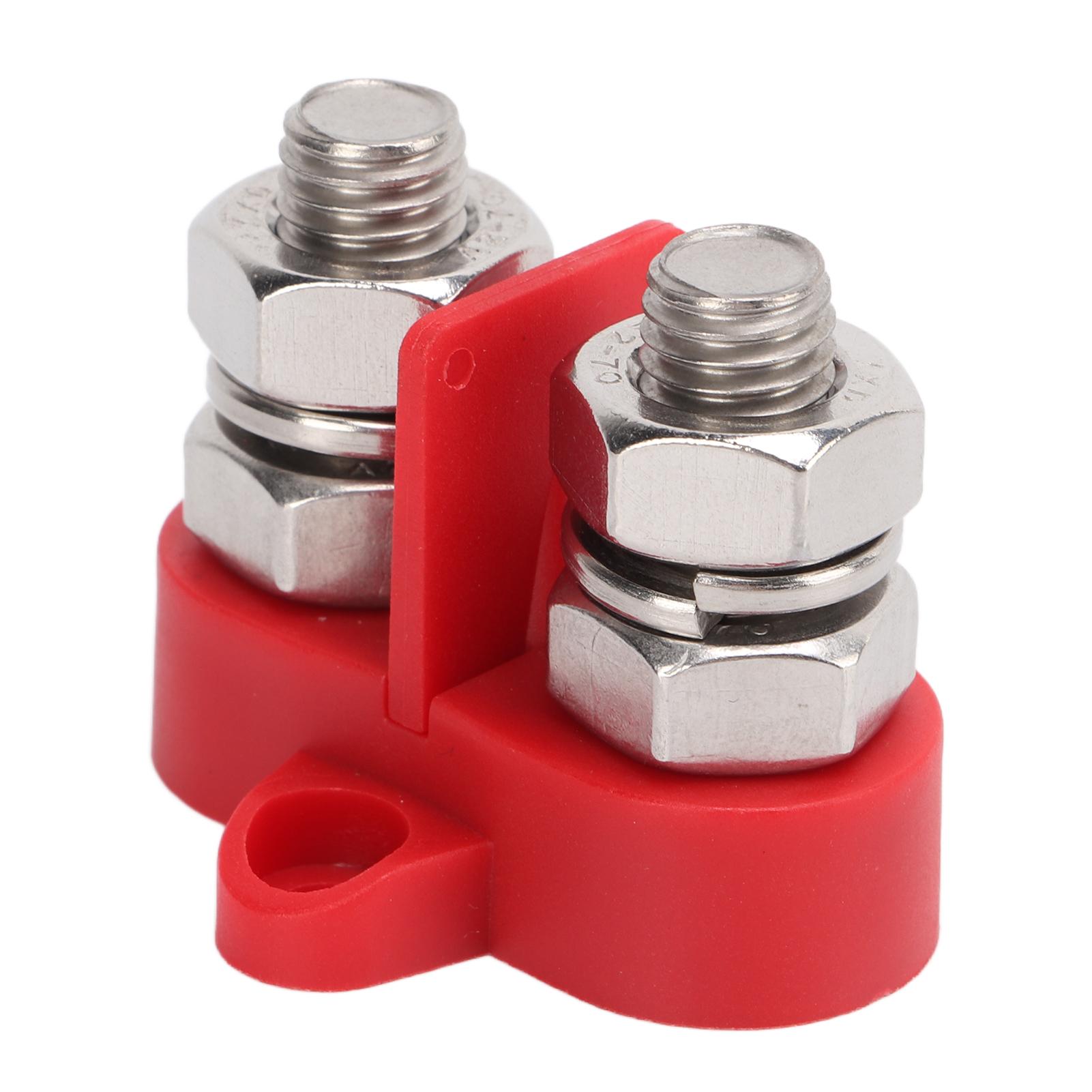 

M10 38дюймовий розподільчий блок живлення з подвійним ізольованим шпильковим з єднанням для автомобіля, причепа, човна, DC 48V, червоний