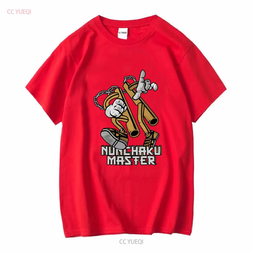 Nunchaku Cartoon Kobudo Master T Shirt nunchuks chainsticks chuka sticks Karate Martial Art Shop long or short sleeves vintage