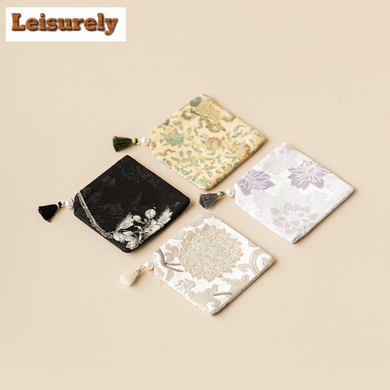 Retro Gewebte Brokat Quasten Untersetzer Luxus Topflappen für Kaffeetassen Untertasse Verbrühschutz Tischsets Teetasse Untersetzer Teezeremonie Geschenk