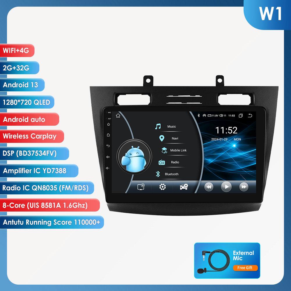 Hizpo 8 Kjerner Carplay 4G 10.1'' Bil Intelligente Systemer Android Bilradio for Ford Transit Connect 2005-2014 Tourneo Connect Intelligent Skjerm DSP