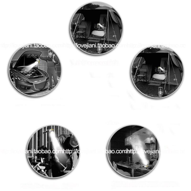 2 Pieces Barbecue LED Flashlights Bright Beam Magnet Base for BBQ Outdoor Car Repair Lighting