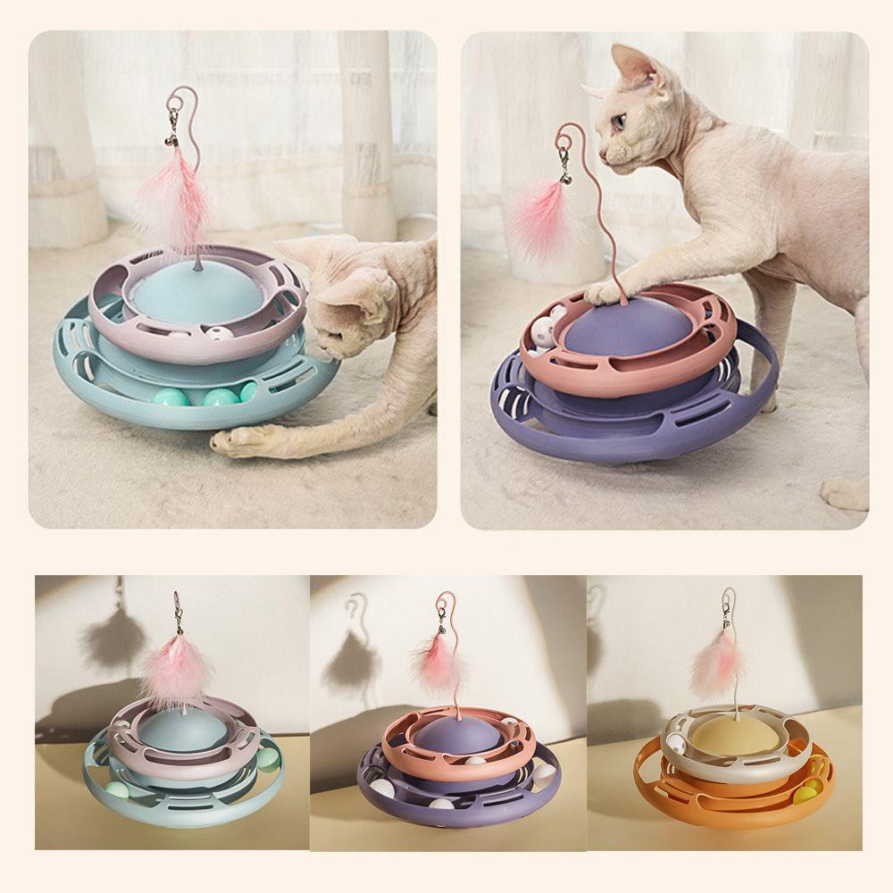 

Cat Stick Tumbler Self-Hey Turntable Ball Trackball Planet Pet Toy Turntable Cat Toy