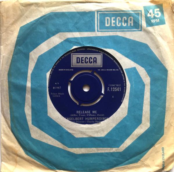 

7inch Record ENGELBERT HUMPERDINCK - Release Me F12541 Decca 1967 UK Pop Used