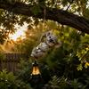 Novelty Yard Art for Trees Climbing Animal Solar Light Resin Statue with Lantern Unique Decor Garden Lovers Hanging Light Outdoor Tree Decoration