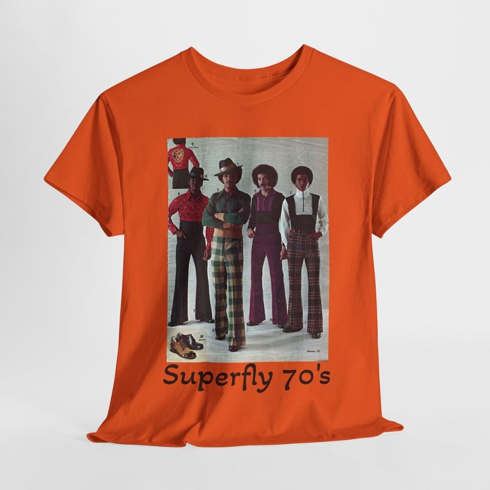 Retro 1970 s Superfly Disco Men s Tee, Vintage Style T-Shirt, Groovy Graphic Unisex T-Shirt XXXXL