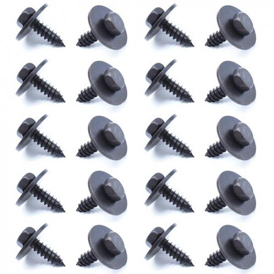 20x For BMW E82 E83 E63 Hex Head Screws Underbody Shields Splash Guard Retainer