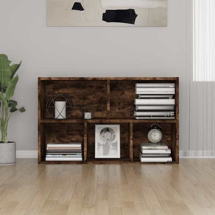 VidaXL Bibliothèque-Buffet chêne fumé 50x25x80 cm bois d'ingénierie 826611