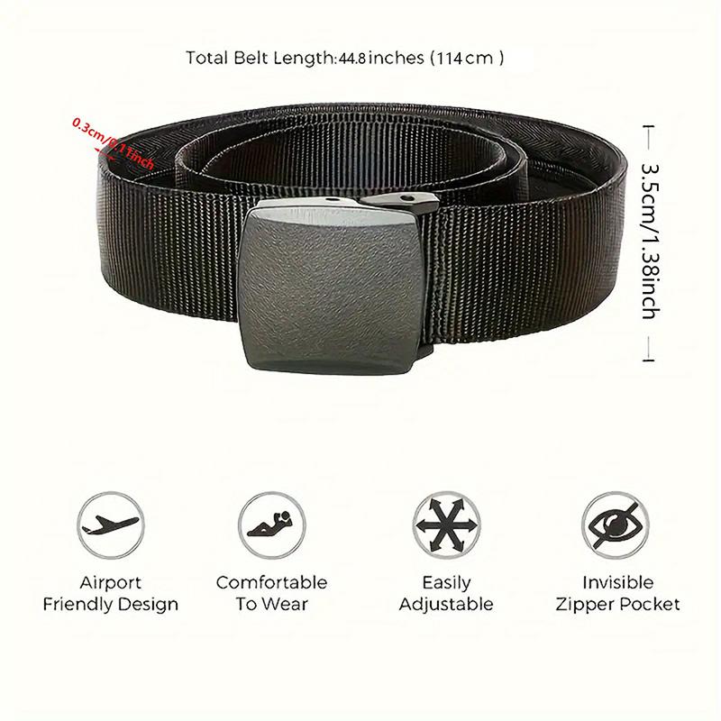 Secure anti-theft wallet with men's functional portable multifunctional waist belt, invisible zipper wallet, pants strap
