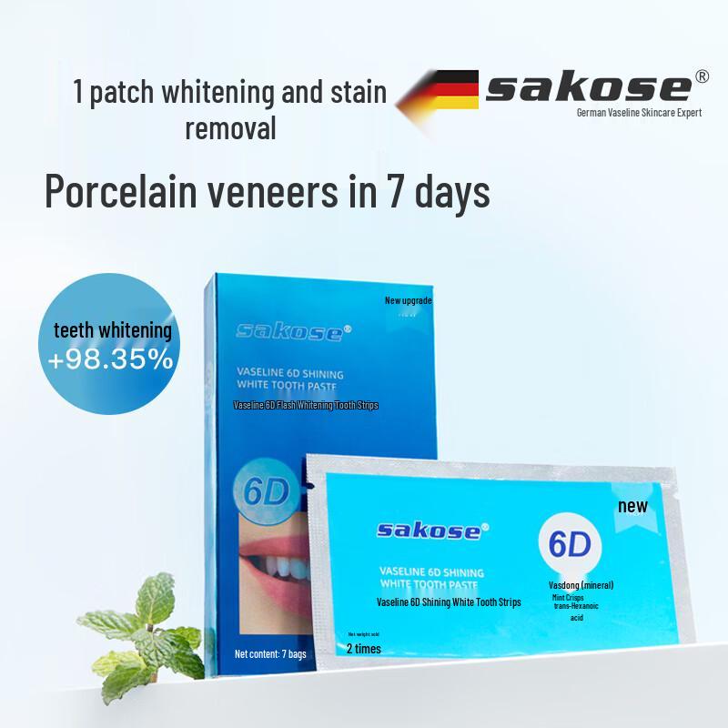 

Sakose Vaseline 6D Dazzling White Teeth Strips
