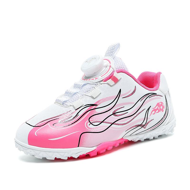 Children's Football Shoes, Rotating Buckle, Male and Female Primary School Students, Broken Nails, Rubber Soles, Professional Training Spikes