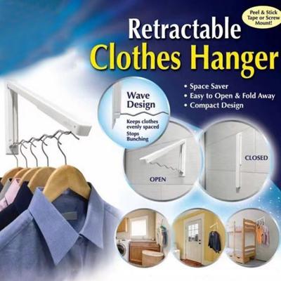 Stendibiancheria pieghevole da parete, appendiabiti per asciugare la biancheria, design ondulato, salvaspazio, facile da installare, per camera da letto, lavanderia