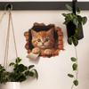 Peek-a-Boo Cartoon Cat Background Wall Sticker for Bedroom Living Room Hallway Self-Adhesive Removable Decal