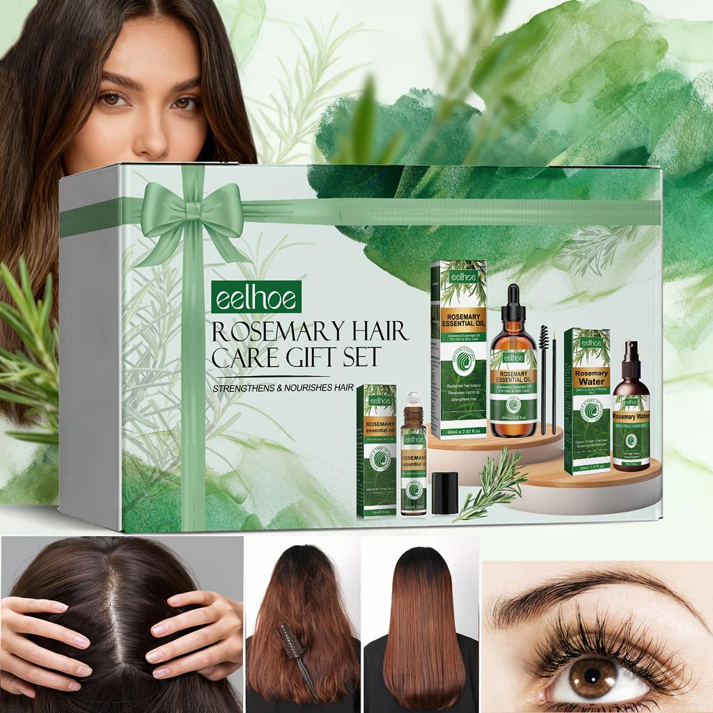 Rosmarin Haarpflege Geschenkset Feuchtigkeitsspendendes Haar für ein glattes und luftiges Gefühl Stärkt und nährt die Haarwurzeln Geeignet für Kopfhaut, Haar und Wimpern