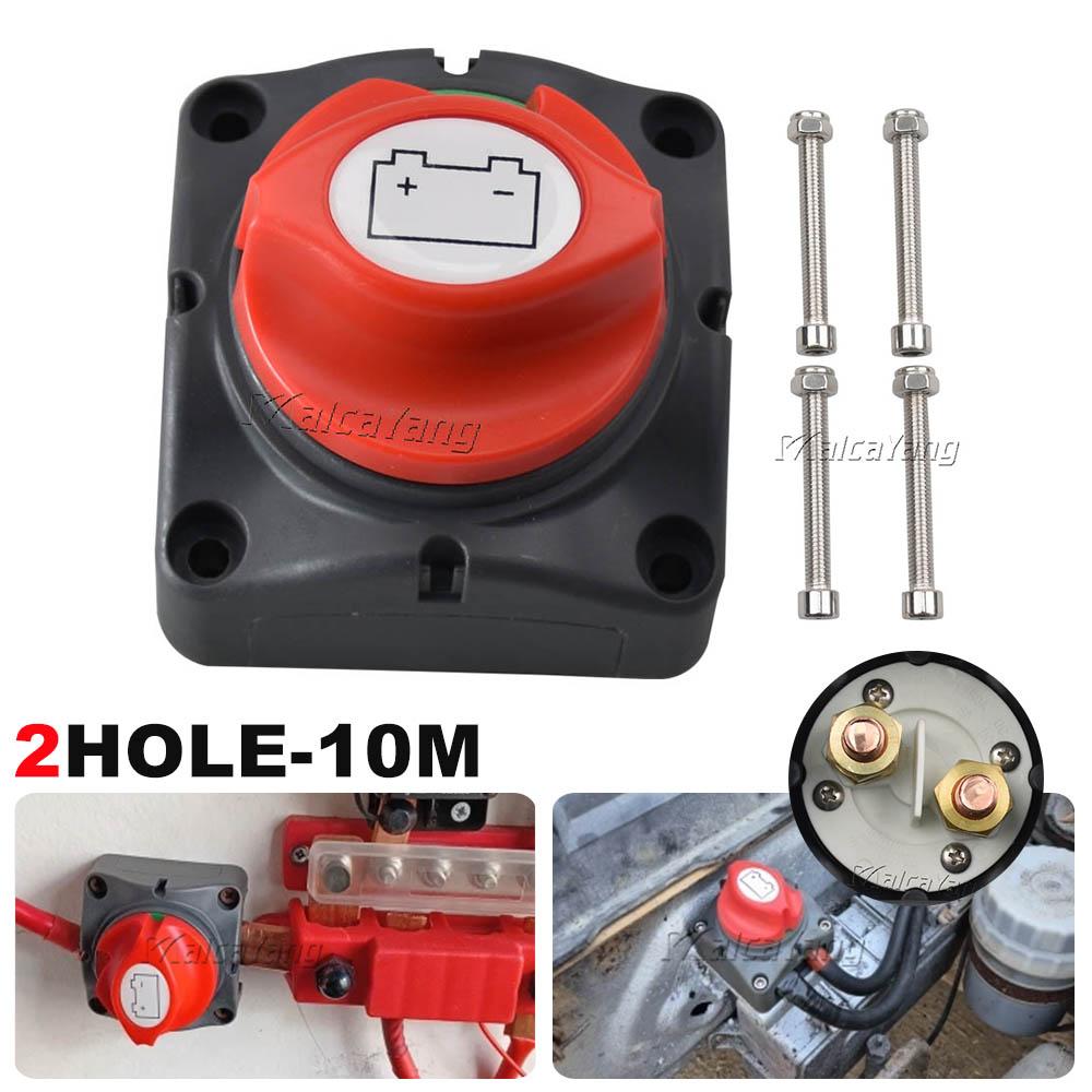 

Battery Disconnect Switch 12V 24V Car Isolator Disconnect Rotary Switch 2 & 3 Position Cut Off Switch for VR Camper Boat 2PIN ON-OFF M10