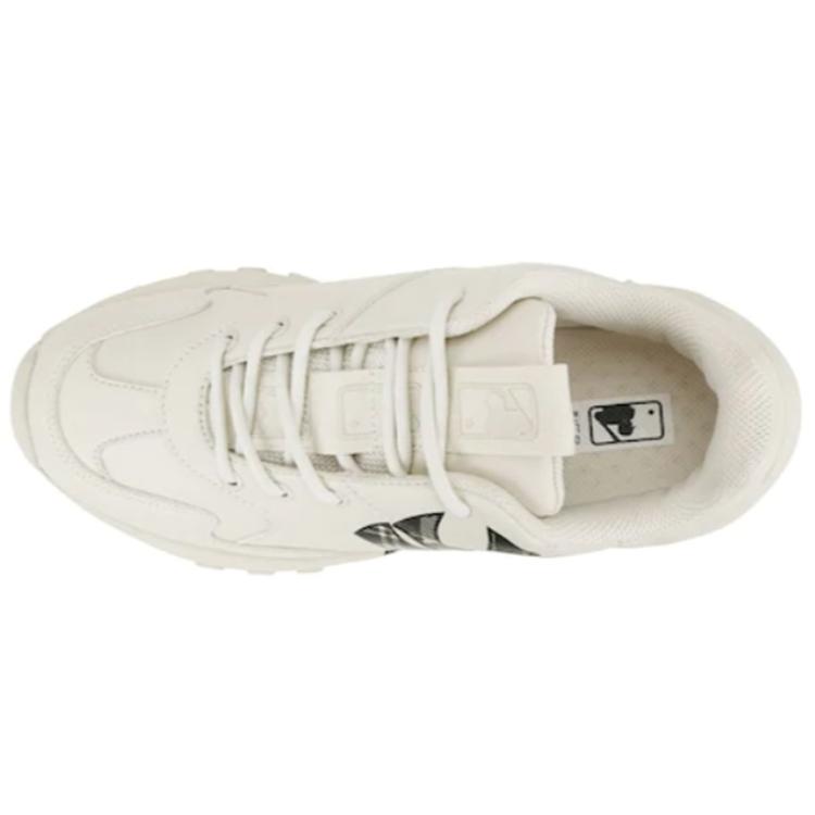 New MLB Big Ball Chunky New York Yankees Wear Resistant Lightweight Height Increasing Low Top Chunky Sneakers Unisex Beige 32SHCC011-50I