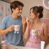 Lovely Couple Toothbrush Cup PP Tooth Brushing Cup Student Mouthwash Cup  Home