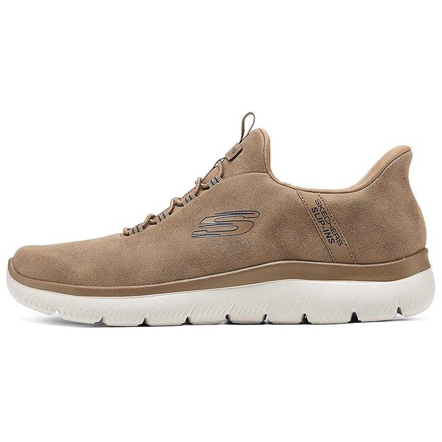 Skechers Slip-Ons Comfortable Versatile Low-Top Casual Shoes Men sneakers Brown 232940-WSK 42
