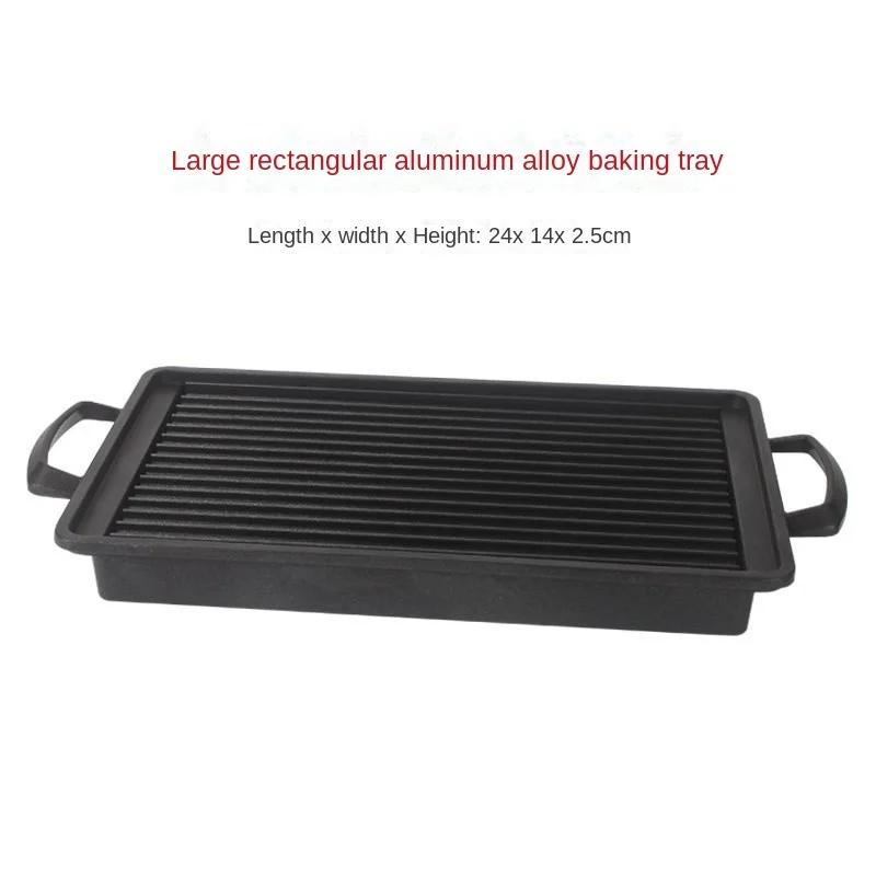 Japanese Style BBQ Grill Portable Barbecue Stove Aluminium Household Charcoal Grill with Wire Mesh Wooden Base Barbecue Tools