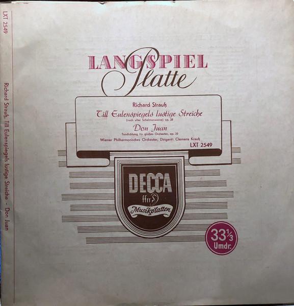 

Грампластинка RICHARD STRAUSS WIENER PHILHARMON Веселые проказы Тиля Уленшпигеля LXT2549 Decca 1952 Германия Классика Б/у