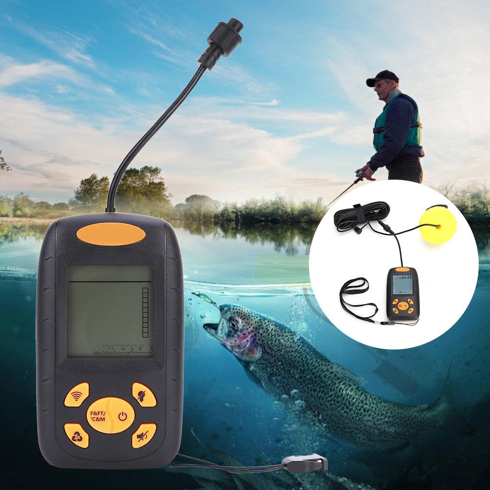 Portable Fish School Oltrasonic Fishfinder Fishing with LCD Display 0.4M 100M