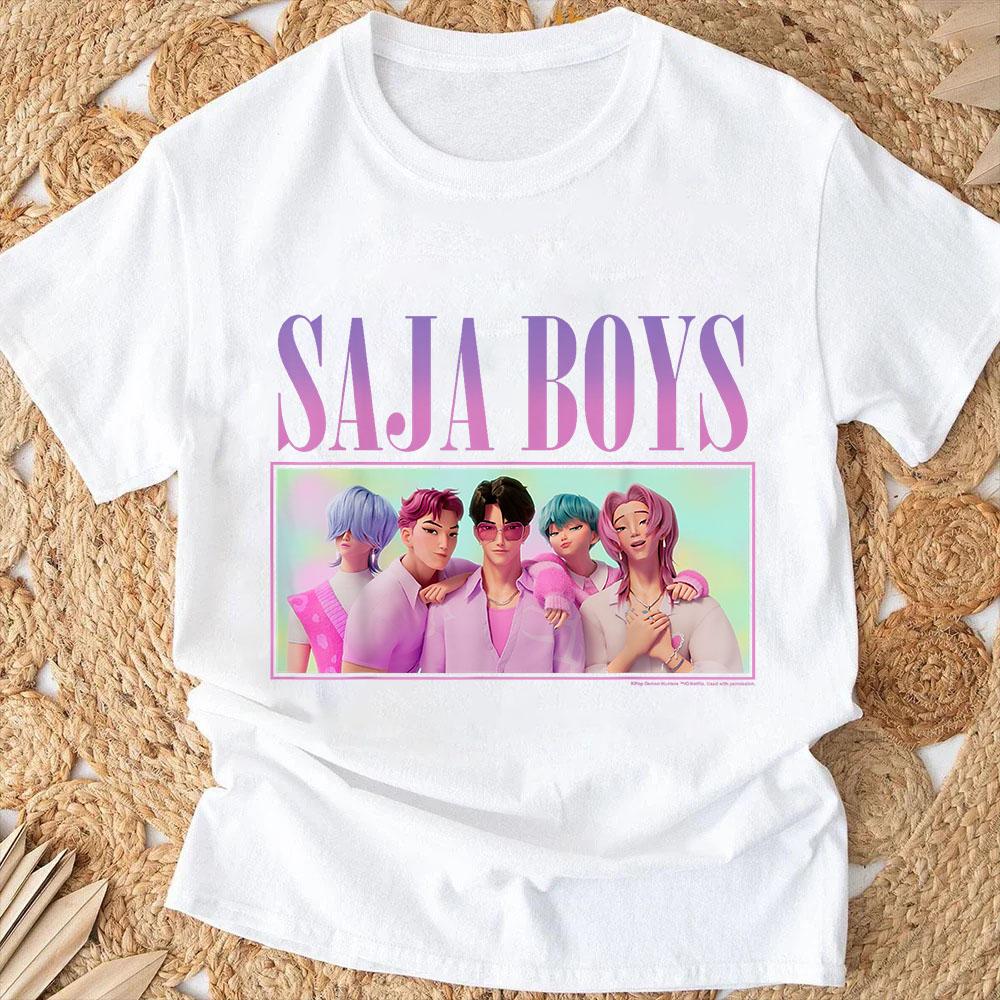 Anime Kpop Demon Hunters Kids T-shirts Children's Clothing 2025 New Summer Casual Boys Girls Short Sleeve Tops