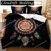 3D Print Dream Catcher Duvet Cover Feather Purple Dream Catcher Bedding Symbol Exotic Polyester Double Queen King Quilt Cover