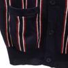 Fred Perry Stripe Long Sleeve V Neck Cardigan S Navy System Men's Used