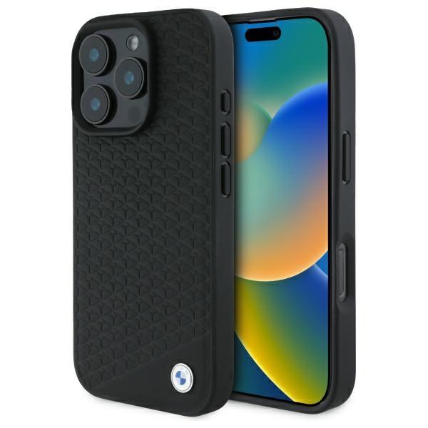 Bmw Bmhmp16L23Rddk Iphone 16 Pro 6.3    Czarny/Black Hardcase Sign Leather Diamond Metal Logo Magsafe
