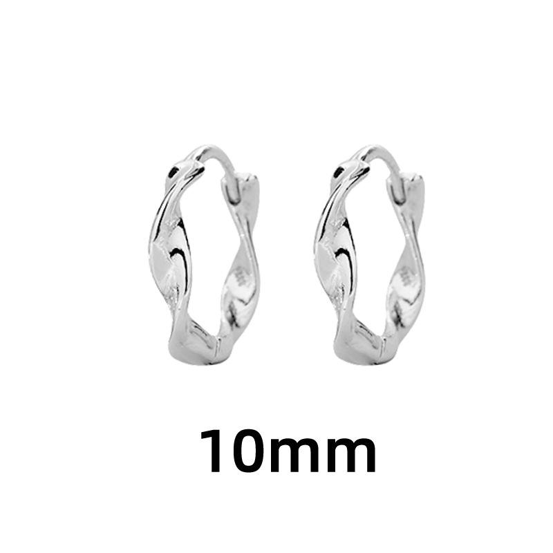 Moebius Ear Cuff: Trendy Minimalist Japanese-Korean Style Twisted Wave Hoop Earrings
