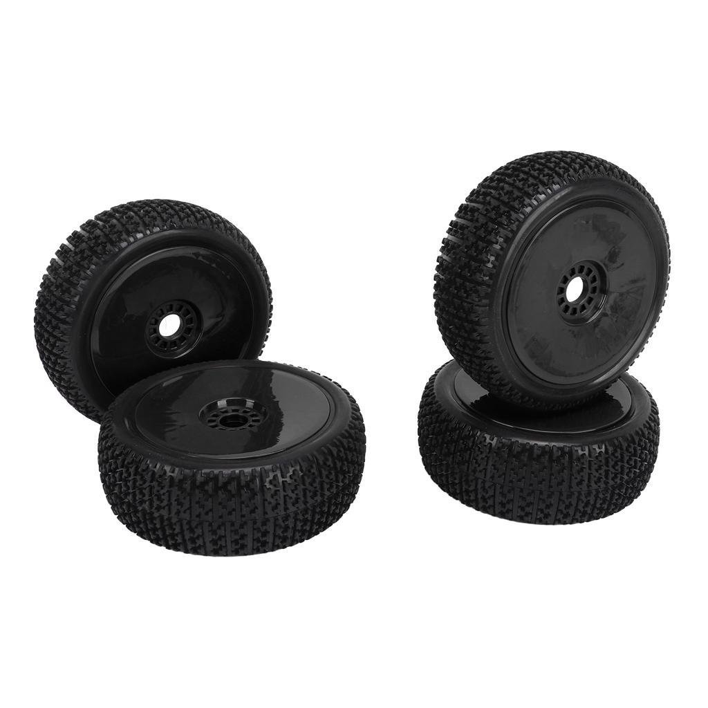 4PCs 1 8 RC Truck Tires Rubber Wheel Tires Accessory Replacement for HPI RC Off Road Vehicle Black