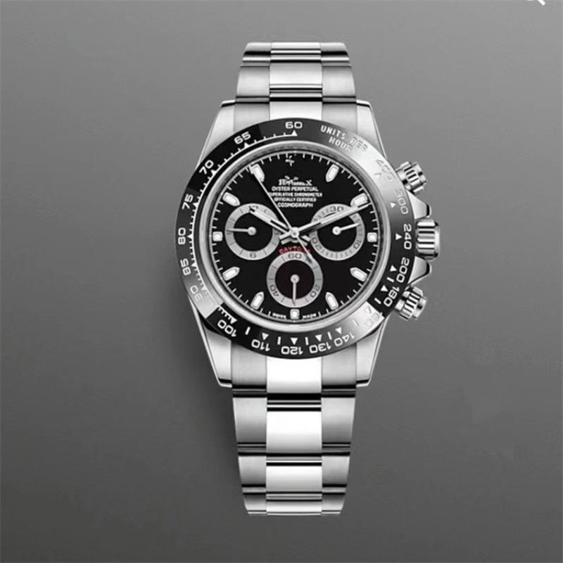 Ceas mecanic Laojia Daytona cu trei cadrane și șase ace pentru bărbați, curea din oțel, ceas multifuncțional, stația de vest, furnizor