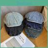 Retro Denim Beret Hat Short Brim Duckbill Cap For Women Casual Street Wear