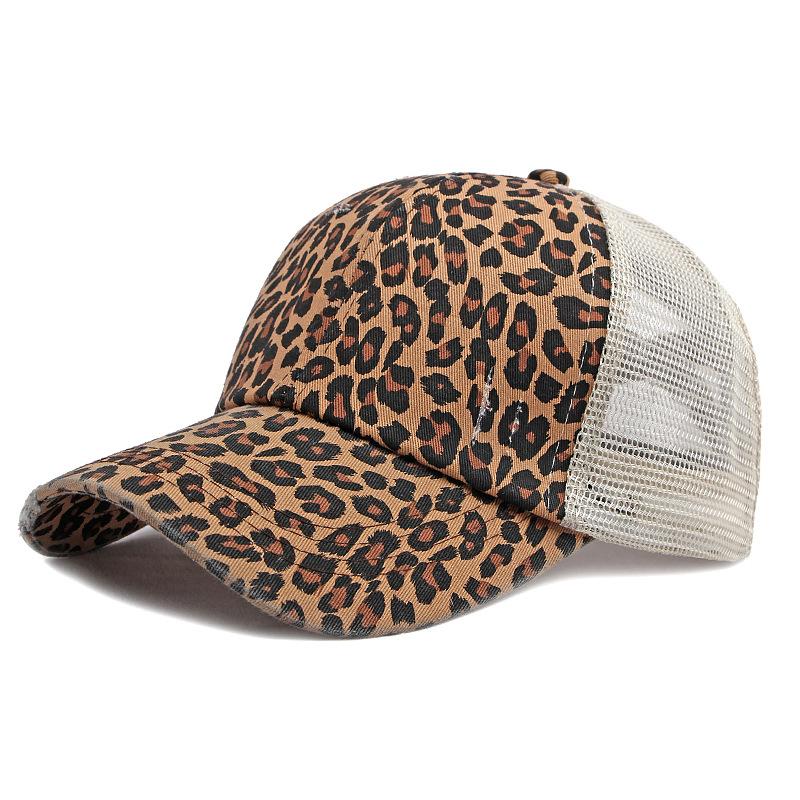 

Літня чоловіча дихаюча сітчаста бейсболка Кепка для спорту на відкритому повітрі для бігу Жіноча сонцезахисна шапка з хвостиком Панамська кепка Капелюхи для тата 55-60cm леопардовий/хакі