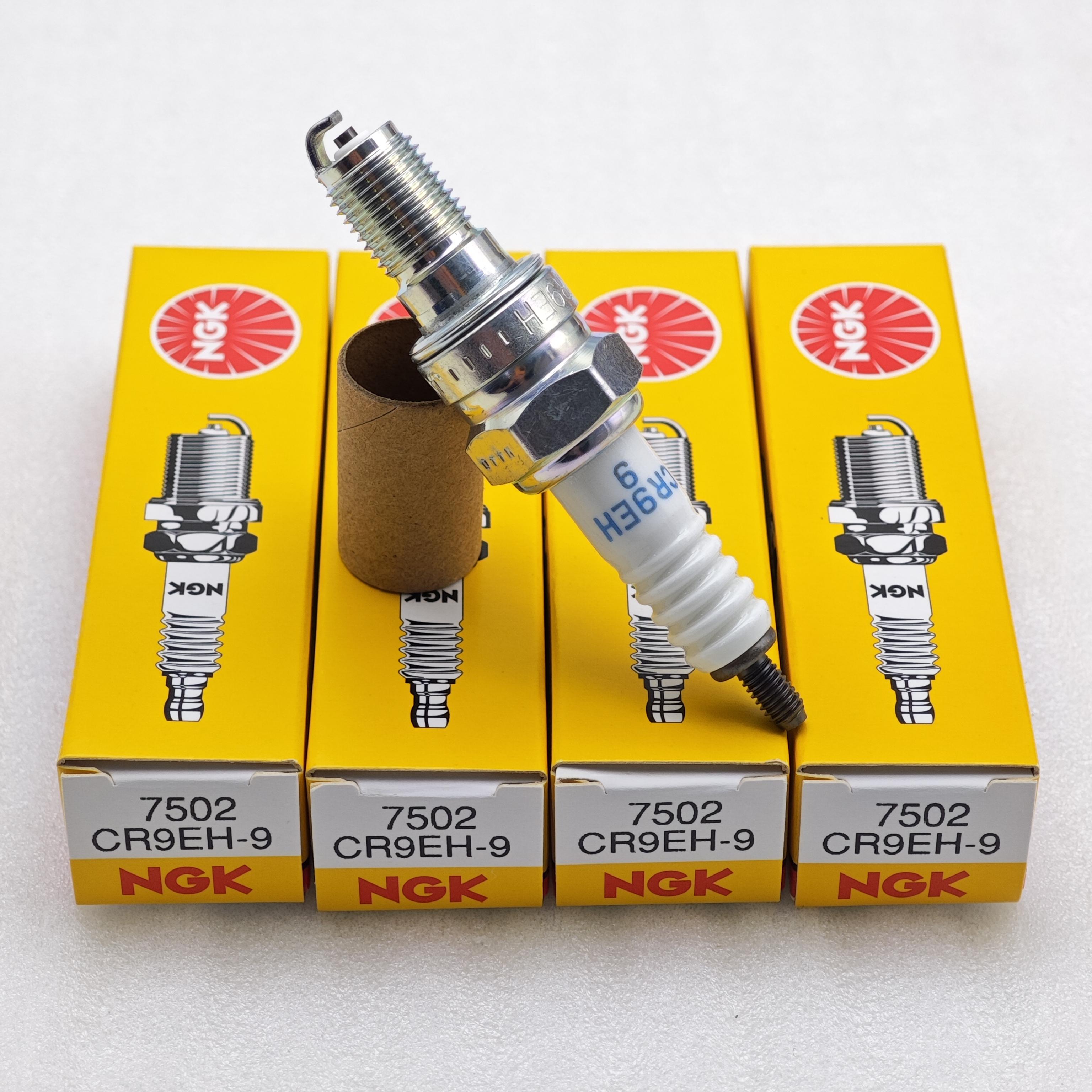 4pcs Motorcycle NGK Spark Plug CR9EH-9 7502 is applicable to CB400 CBR250 CBR650 CBF1000 Bumblebee 4pcs CR9EH-9