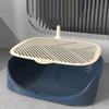 Plastic Dog Potty Tray With Pillar Heightened Fence Pet Training Toliet Mesh Grid Panel Portable Dog Pee Pad Holder Tray Cat