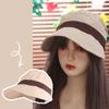 Solid Color Wide Brim Sun Hat Casual Sun Protection Cap Fisherman Hat Duckbill Hat  Hiking