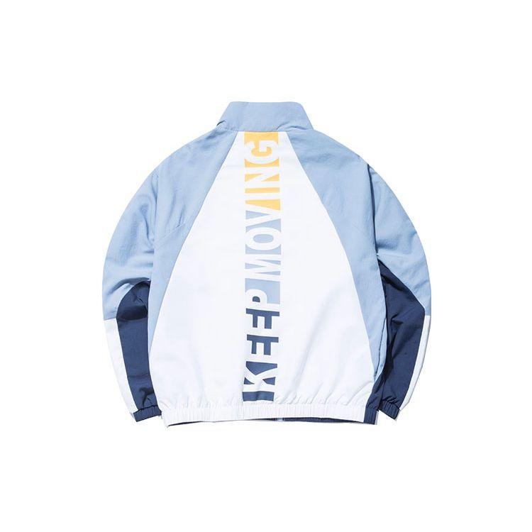 Anta Loose Fit Color Block Woven Stand Collar Jacket Women Jacket Blue 162138602-1