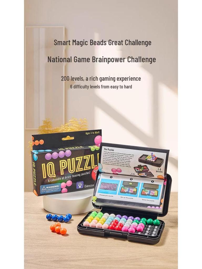 Smart Beads Pyramid Puzzle for Kids - Enhances Logical Thinking