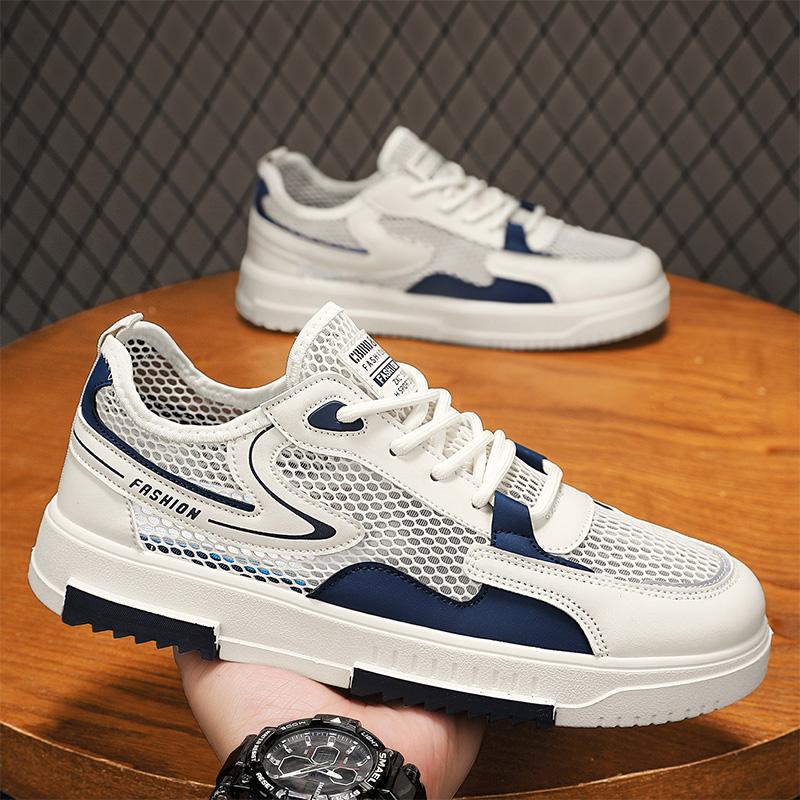Men's summer new item niche design mesh breathable versatile sports leisure shoes for teenagers low top soft soled board shoes