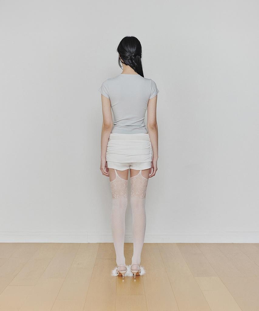 PAINORPLEASURE Ruby Hook Shorts (Ss Ver.) White