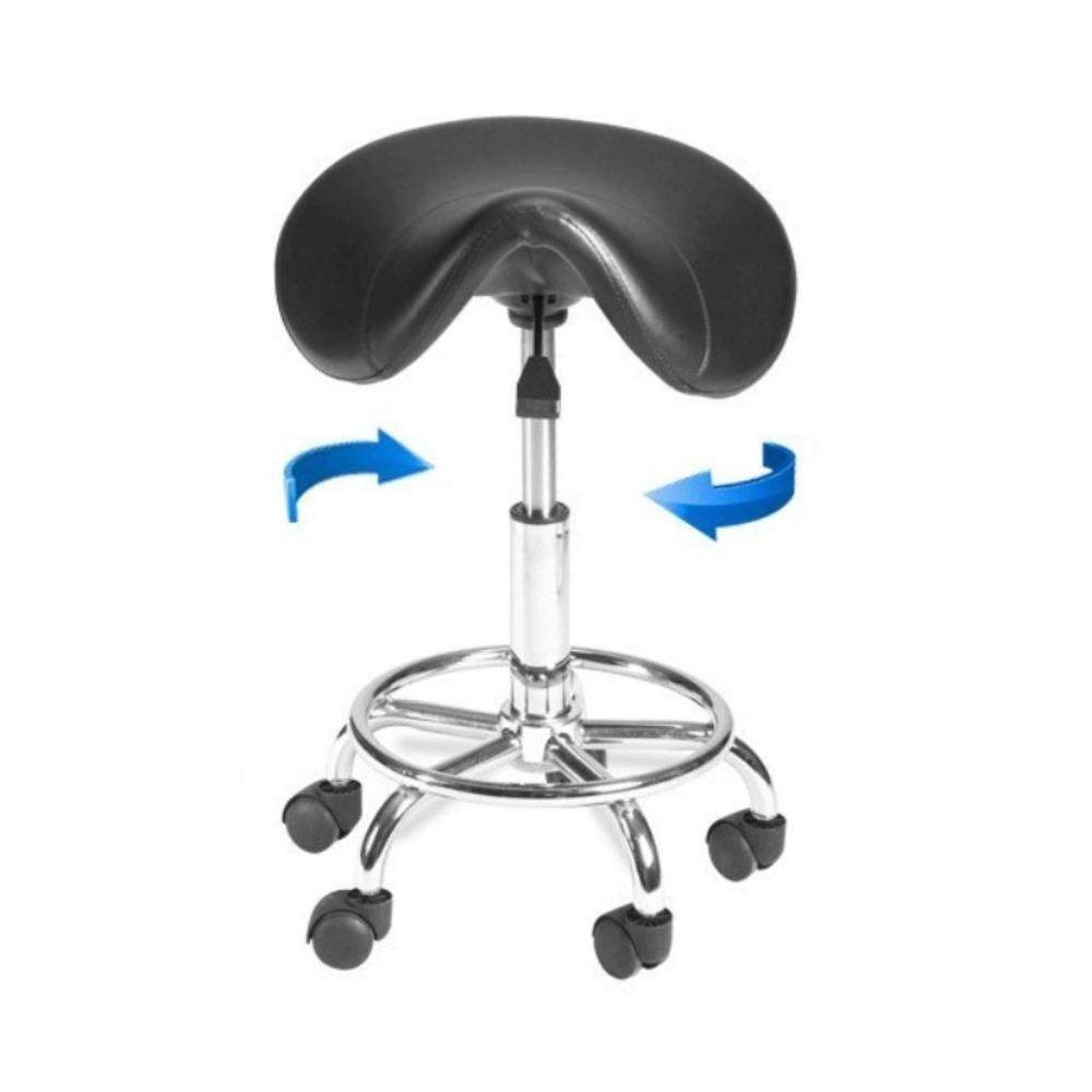 Pet Grooming Chair 360° Rotating Ergonomic Chair Adjustable Height Pet Groomer's Professionals Roller Skating Chairs