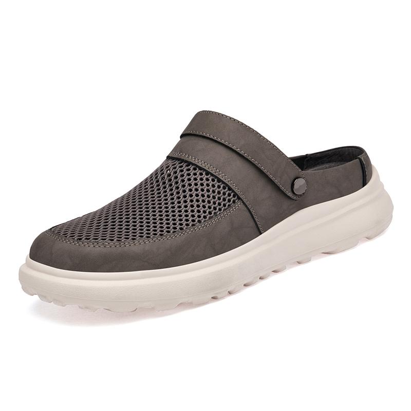 Fashion Breathable Men's Outdoor Slippers New Arrival Summer Half Drag Outdoor Wear-Resistant Sandals Anti-Slip Two-Purpose Half Flats