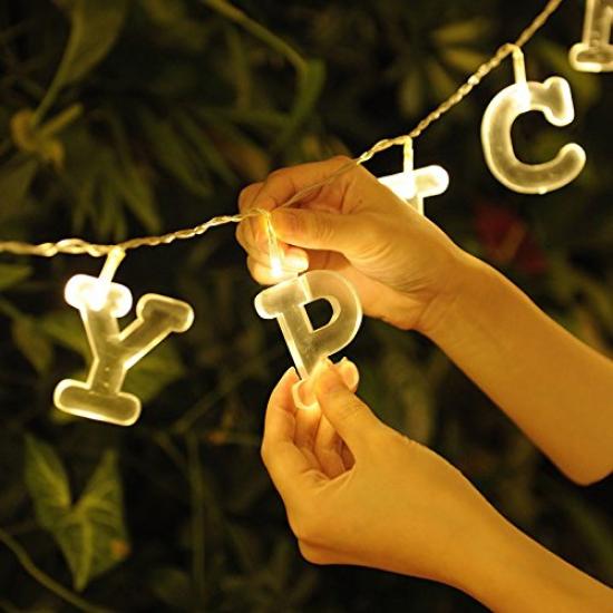 BRUNO Alphabet Garland Light White Idea International BOA038-WH