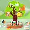 Wooden Educational Toy For Kids With Animal And Fruit Felt Stickers For Early Learning